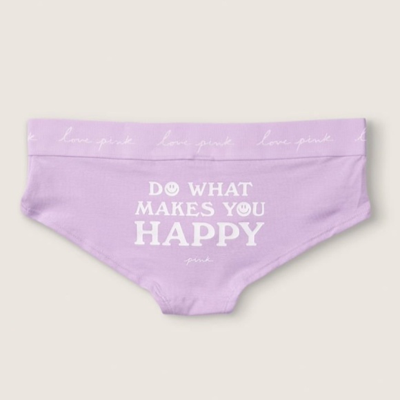 New VS Pink Hipster Panty Do What Makes You Happy - Picture 2 of 11